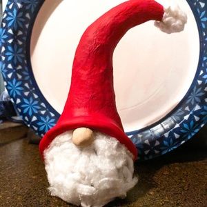 Hand crafted Clay Gnome - Santa